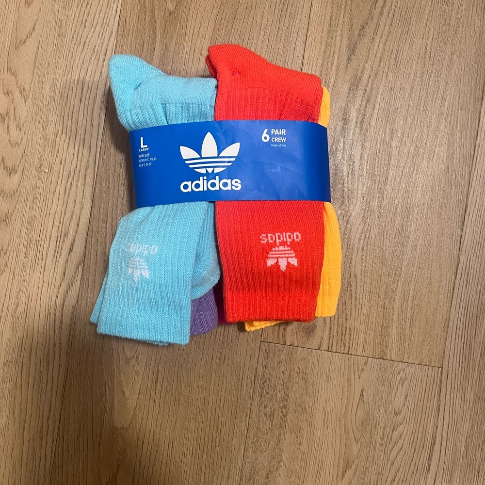 Adidas Women's Colorful Crew Socks - 6 Pack